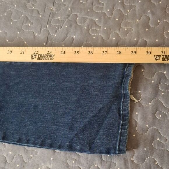 American Eagle Kick Boot Dark Blue Denim Jeans size 4 short - Picture 6 of 6